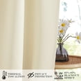 thumbnail image 6 of NICETOWN Sidelight Door Curtain, Thermal Insulated Privacy French Sliding Glass Door Curtain, Blackout Door Panel with Adjustable Tie Back for Bedroom, Beige, 36"x72", 1 PC, 6 of 7