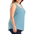 thumbnail image 3 of AherBiu Plus Size Tank Tops for Women Sleeveless Round Neck Loose Comfy Basic Layer Top Tees Cami Tshirts, 3 of 6