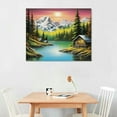 thumbnail image 2 of Shiartex Mountain Retreat Art Print Canvas Poster Collection Art Paintings Happy Accidents Print Decor Mountains Painting Framed Art Poster 20x16 in/16x12 in, 2 of 4