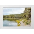 thumbnail image 1 of Murdock, Ramona 32x23 White Modern Wood Framed Museum Art Print Titled - Mountain Lakeshore No. 2, 1 of 4