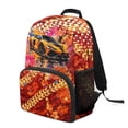 thumbnail image 2 of POLERO Comfortable Backpack for Daypack Shopping, Polyester Soft Large Capacity Backpack, Orange Sports Car Splatter, 2 of 10