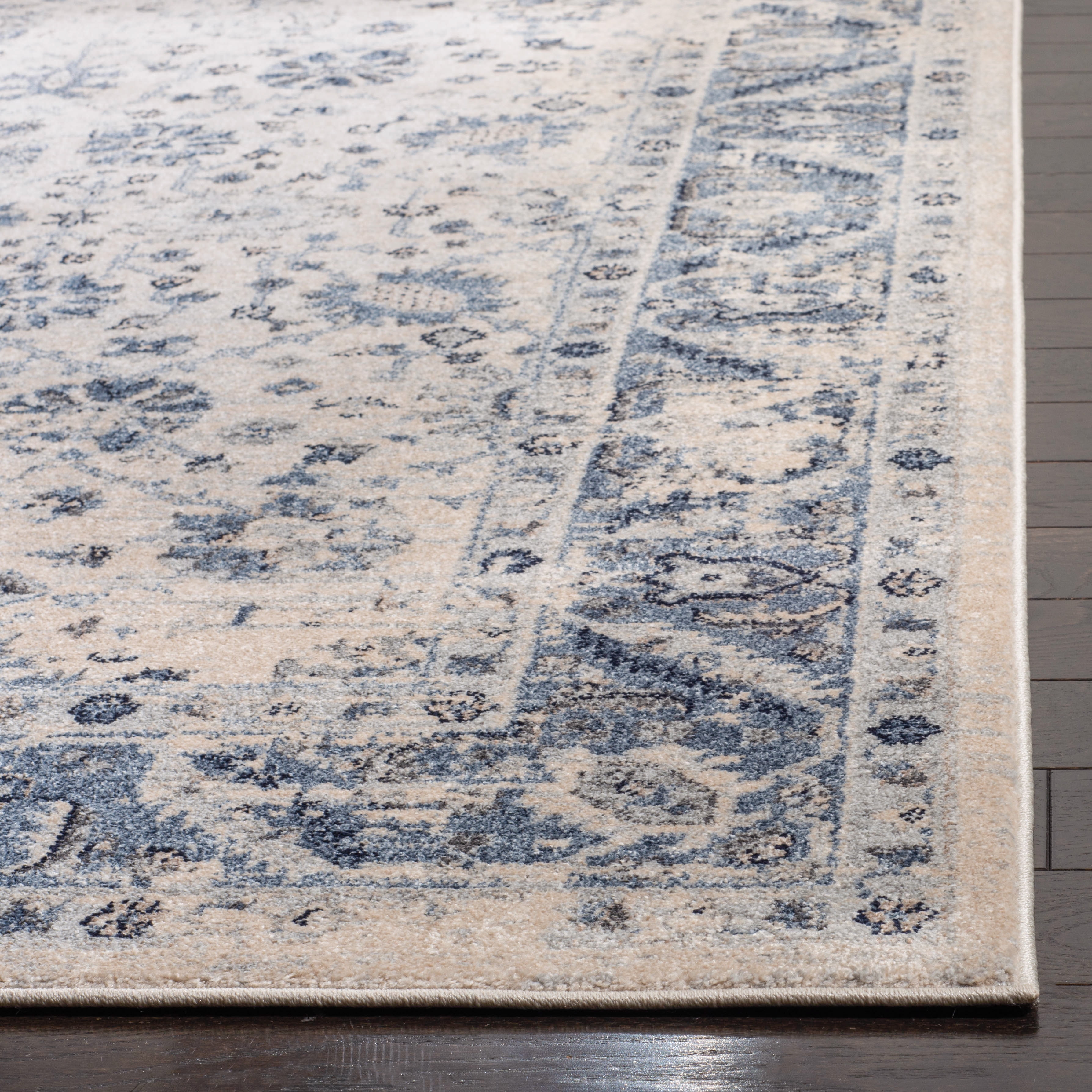 SAFAVIEH Charleston Tangier Floral Area Rug, Ivory/Blue, 10' x 14'