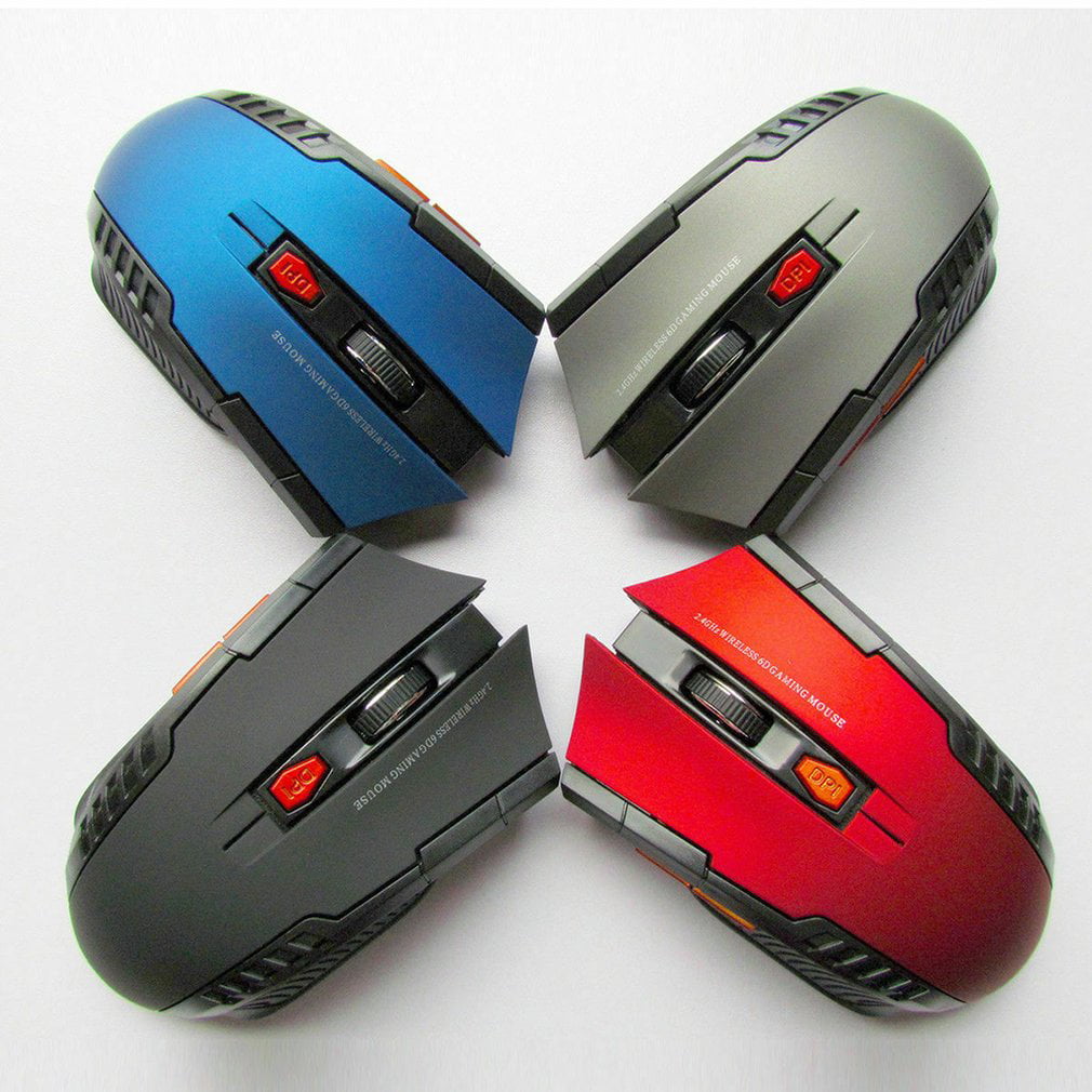 2.4Ghz USB 2.0 Receiver NEW 2400 DPI RED/BLACK Wireless Gaming Mouse 