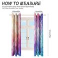 thumbnail image 2 of Colorful Gradient Fish Scale Texture Mermaid Curtains Watercolor Theme Window Curtains Grommet Blackout Drapes for Living Room Bedroom, 2 of 5