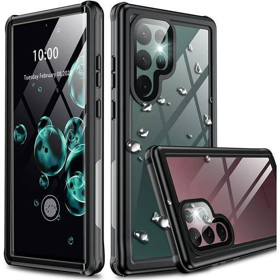 AICase Shockproof Back Cover Cell Phone Case for Samsung Galaxy S22 Ultra, Black