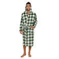 thumbnail image 1 of VULCANODON Mens Robe with Hood, Fleece Bathrobe Plush Robes for Men, 1 of 4