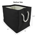 thumbnail image 2 of Contemporary Home Living Medium Rectangular Paper Storage Bin - 15" - Gray, 2 of 2