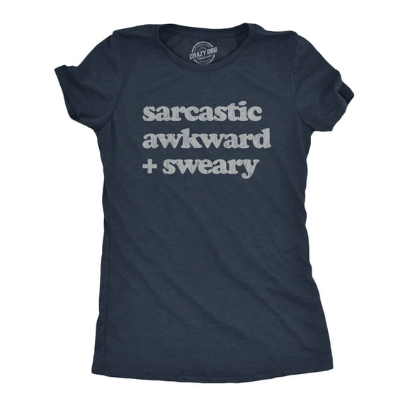 Womens Sarcastic Awkward Sweary T Shirt Funny Personality Introvert Graphic Tee Womens Graphic Tees
