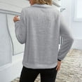 thumbnail image 4 of Women Sherpa Fleece Pullover Quarter Zip Long Sleeve Fluffy Soft Sweaters Jacket Warm Winter Coats with Pockets, 4 of 6