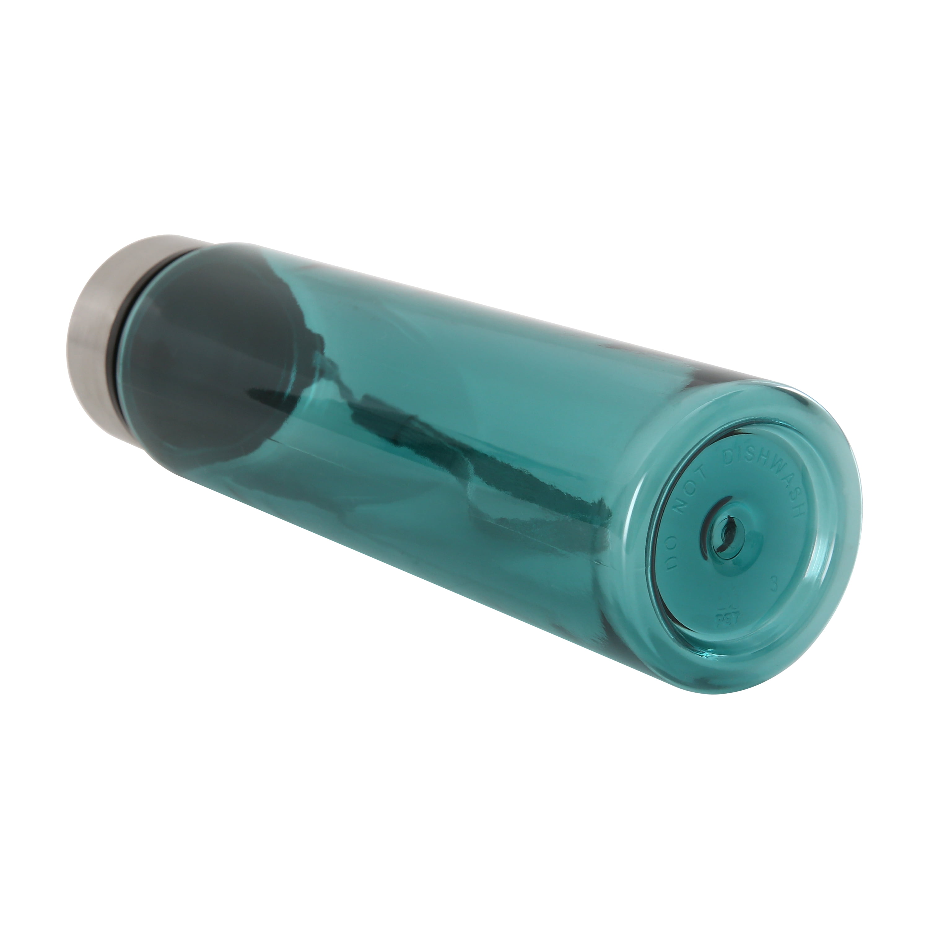 Mainstays 18 oz Plastic Teal Water Bottle Stainless Steel Screw Cap Lid with Strap, 1 Each Included