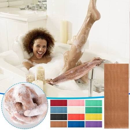 Exfoliating Tool Shower Loofah Body Scrubber for Adults Back Scrubber Nylon Exfoliating Net for Dead Skin Removal Bath Sponge for Women Men Bathroom Accessories