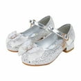 thumbnail image 3 of Girls Snow Queen Queen Heel Shoes Wedding Toddler Flower Glitter Dress Shoes (Little/Big Kid), 3 of 6