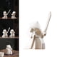thumbnail image 3 of Porta incienso de cerámica - Quemador de varillas de incienso decorativo con diseño de caballero samurái blanco, 3 of 7