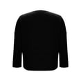thumbnail image 4 of Kukoosong Women's Casual Solid Color V-Neck 3/4 Sleeve Crop Pull-On Blouse Shirt Tops with Notch Collar and Active Fit for Fashion Wear, 4 of 6
