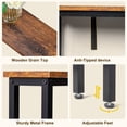 thumbnail image 4 of Ktaxon 2 Pack 78.7" Narrow Console Sofa Table with Charging, Long Couch Table Metal Frame with 4.9ft Extension Cord, Rustic Brown, 4 of 8