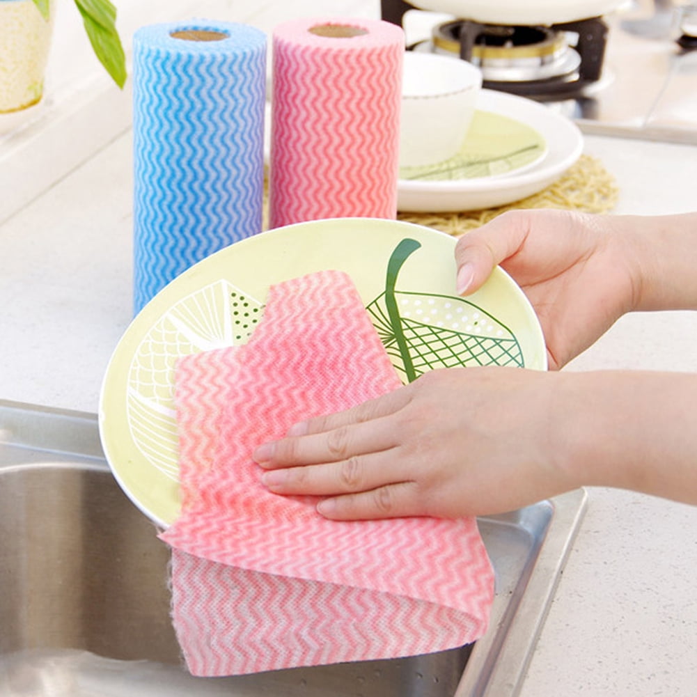Disposable Kitchen Cleaning Cloth Non-woven Fabrics Wash Dishes Towel 