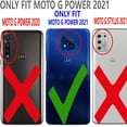 thumbnail image 2 of Circlemalls Case for Motorola Moto G Power 2021, Tempered Glass Screen Protector, Ring Stand Armor Cover Case-Red, 2 of 5