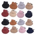 thumbnail image 2 of Wosthever Sombreros de verano para mujer, sombrero de sol con protección y detalle de lazo de ala ancha para mujer, novedad Escalada azul marino Tipo de malla, 2 of 6