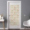 thumbnail image 3 of Pink Flowers Window Privacy Film, Green Country Botanical Floral Leaves Static Cling UV Sun Blocking Tint Film Heat Control Windows Films for Bedroom Bathroom, Window Stickers 35.4"x78.7", 3 of 8