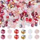 thumbnail image 1 of 1 caja de 300 piezas de cuentas de vidrio cúbicas de 4 mm en 6 colores, a granel, cuadradas, rojas, transparentes, chapadas en color AB, facetadas, sueltas, espaciadoras., 1 of 6