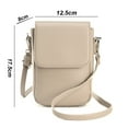 thumbnail image 2 of Bolso bandolera pequeño para mujer, ligero, para teléfono, para hombro, tipo cartera, sencillo, de color liso, gris, 2 of 5