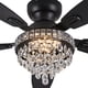 thumbnail image 1 of Ventilador de techo Fanyank Crystal con luces de 50 cm, color negro, 1 of 7