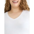 thumbnail image 4 of Terra & Sky Women’s Plus Short Sleeve V-Neck Tee, Sizes 0X-5X, 4 of 5