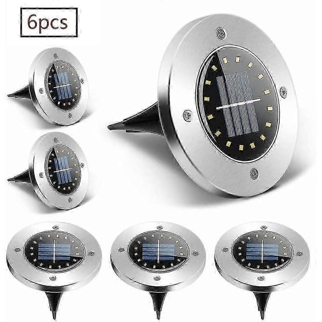 Solar Light Garden 6 Pieces 16 Leds Solar Lamps Outdoor Led Garden Lights Outdoor Light, Waterproof Ip65