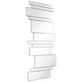 thumbnail image 3 of Rectangular Silver Multipaneled Zigzags Beveled Wall Mirror, 3 of 12