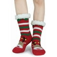 thumbnail image 2 of Slipper Socks for Women with Gripper - Winter Non Slip Thick Fuzzy Socks - Warm Cozy Christmas Gift 1/2Pairs, 2 of 6