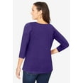 thumbnail image 2 of Jessica London Women's Plus Size Stretch Cotton Scoop Neck Tee, 2 of 5