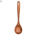 thumbnail image 1 of Juego de 7 sartenes antiadherentes de madera para cocina, 100 % teca natural, incluye espátula, cucharas, espátula para freír y tenedor para ensalada., 1 of 8