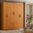 thumbnail image 4 of Ropero Clóset Bertolini Ambar Armario de Madera MDP Moderno con 6 Puertas y 2 Cajones color Cinamomo, 4 of 4