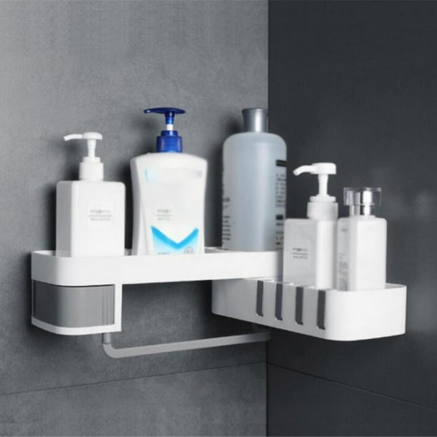 Bathroom Shower Caddy Bathroom Shelves Corner Shower Shelf Bathroom Shampoo Shower Shelf Holder Kitchen Storage Rack Organizer Wall Mounted Type Grey Walmart Com Walmart Com