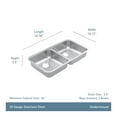 thumbnail image 4 of Moen GS20265B 2000 Series 32-3/8" Undermount Double Basin Stainless Steel Kitchen Sink -, 4 of 4