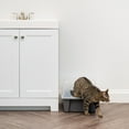 thumbnail image 2 of IRIS USA Open Top Cat Litter Tray with Scoop and Scatter Shield, Cat Litter Pan, Dark Gray, 2 of 5