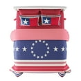 thumbnail image 5 of BINLIS Patriotic Americana Deep Red Antique White Navy Blue polyester microfiber Quilt Set,Twin XL, 5 of 8