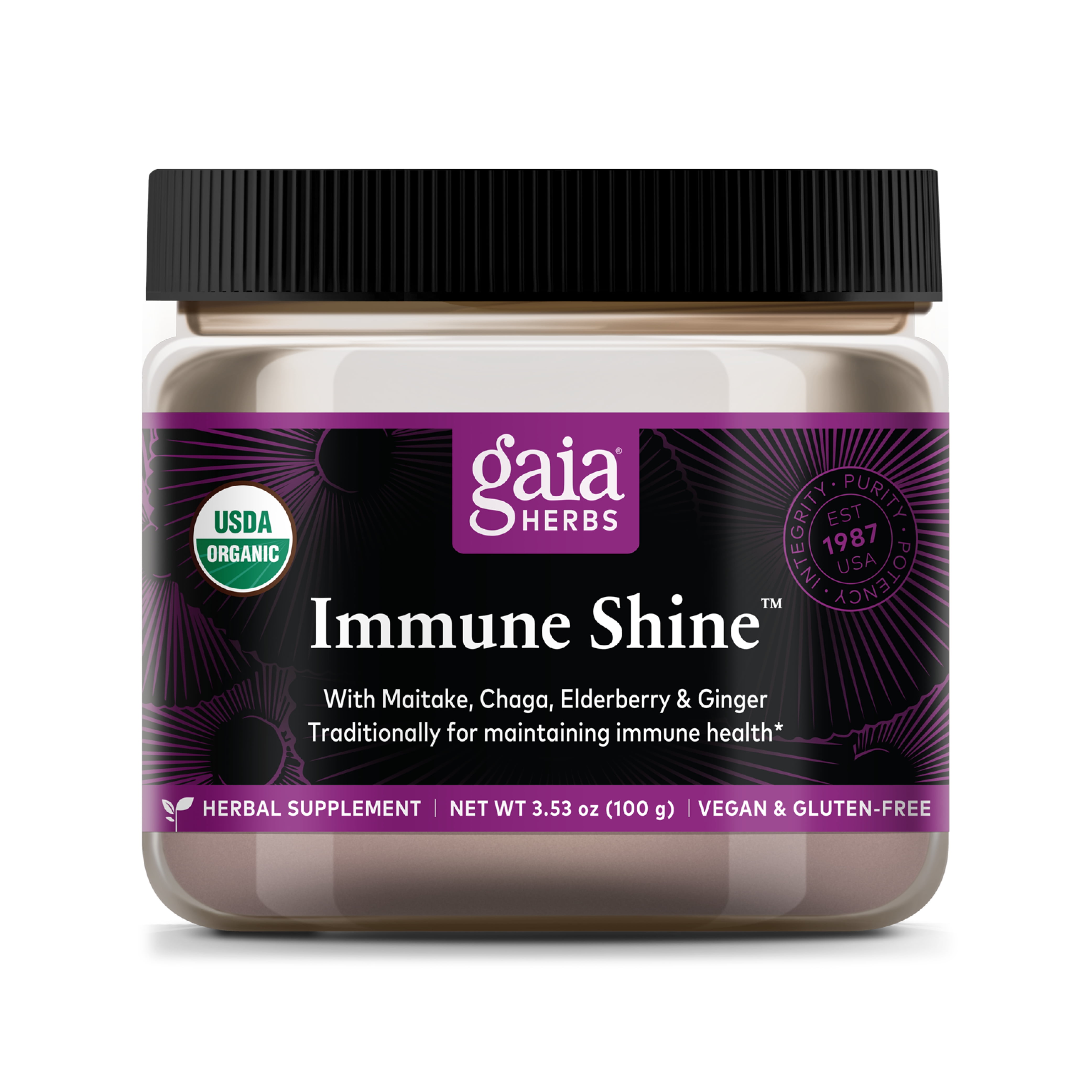 Gaia Herbs Immune Shine Herbal Supplement Immune Support Powder Drink