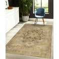 thumbnail image 4 of Vintage Decorative Rug, Bohemian Ornaments in Earth Tones Ethnic Antique Look Retro Feels Print, Quality Carpet for Bedroom Dorm and Living Room, 6 Sizes, Ecru Mustard and Brown, by Ambesonne, 4 of 4