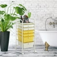 thumbnail image 6 of Topbuy 6 Drawer Scrapbook Paper Organizer Rolling Storage Cart for Office School Yellow, 6 of 7