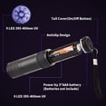 thumbnail image 4 of 10 Pcs UV Black Light Flashlights Bulk, 9 Led 395-400nm Mini Blacklight Handheld Portable Torch Pet Urine Detector for Bed Bug, Hair, Dog Cat Urine and Stains Batteries Included, 4 of 4