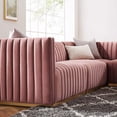 thumbnail image 4 of Modway Conjure 5-Piece Velvet and Stainless Steel Sectional in Gold/Dusty Rose, 4 of 6