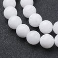 thumbnail image 2 of 1strand Natural White Jade Beads Strands Dyed & Heated Round White 8mm Hole: 1mm about 46pcs/strand 15 inch, 2 of 3