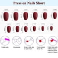 thumbnail image 4 of 24 Pcs Press on Nails, Medium Coffin Fake Nails, False Nails with Glue for Women and Girls, 4 of 4