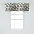 thumbnail image 2 of Ambesonne Art Deco Window Valance, Round in Irregular Sizes, 42" x 18", Charcoal Grey White, 2 of 3
