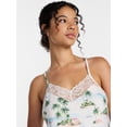 thumbnail image 5 of Joyspun Women’s Dreamy Soft Collection Lace Front Knit Chemise, Sizes XS to 3X, 5 of 6