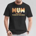 thumbnail image 2 of I Decided to Run My Own Race Motivational Mom Quote Graphic Tee Women Adult Cotton Inspirational Motherhood Gift, Size L, Color Black, 2 of 4