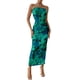 thumbnail image 1 of Vestido PRETTYGARDEN Maxi Sin Tirantes Floral Verde XL, 1 of 6