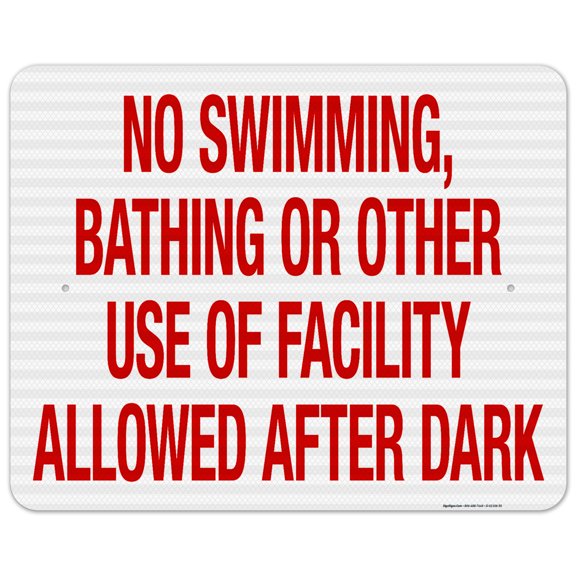 Nevada No Swimming Sign, Complies With State Of Nevada Pool Safety Code, 24x30 Reflective Aluminum EGP