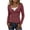 Wine, variant on Sexlip Womens Snap Front Henley Top Long Sleeve Design Soft Fabric Relaxed Silhouette for Daily Errands Blue S